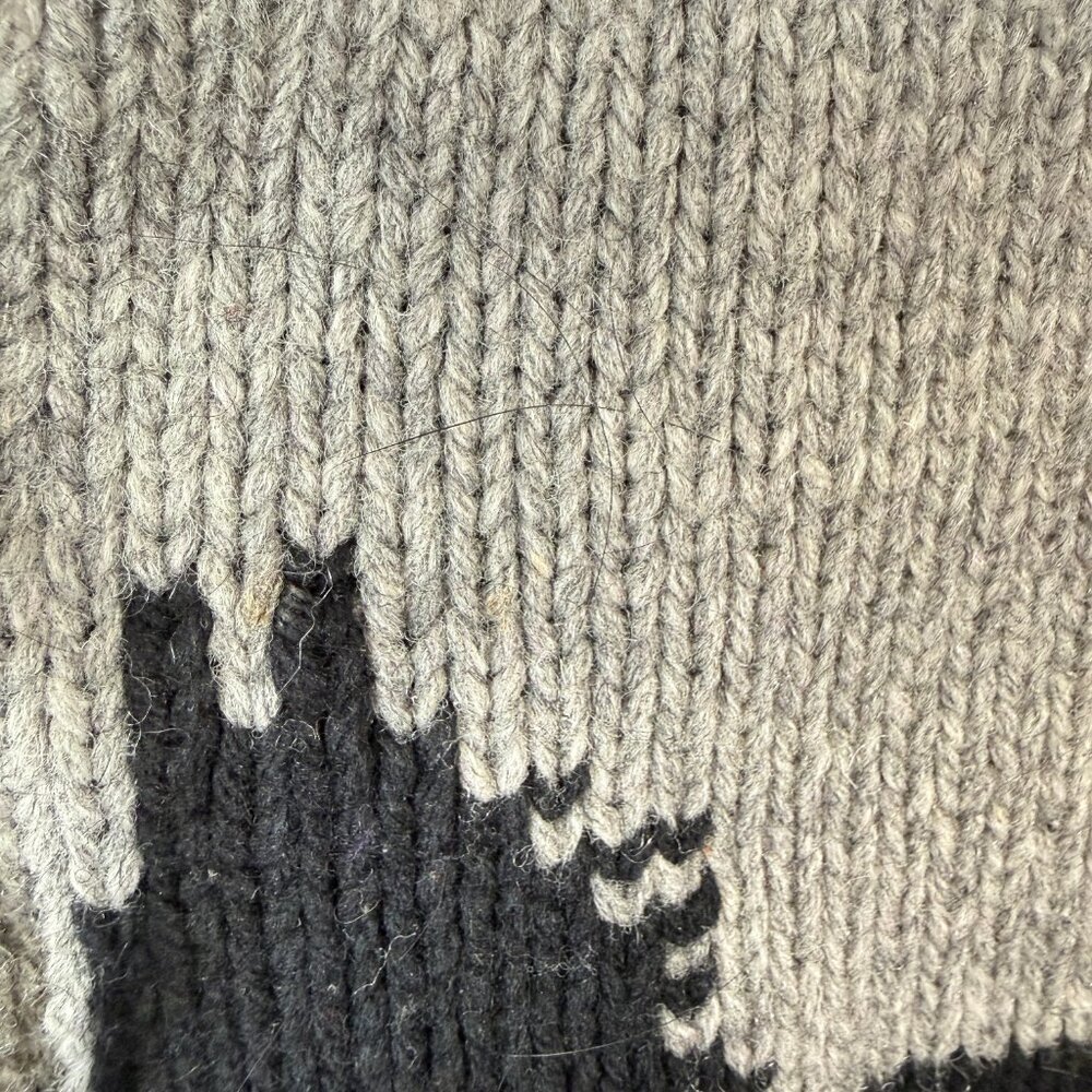 Aritzia TNA Sea to Sky Cowichan Cardigan Sweater Horse Motif Lambswool Skijor S - Picture 6 of 10